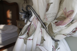 Curtain Pole and Tie Backs