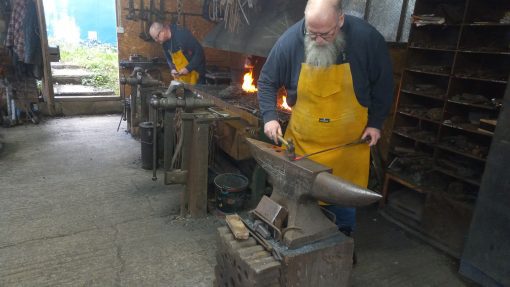 Blacksmith Experience Day working on the anvil