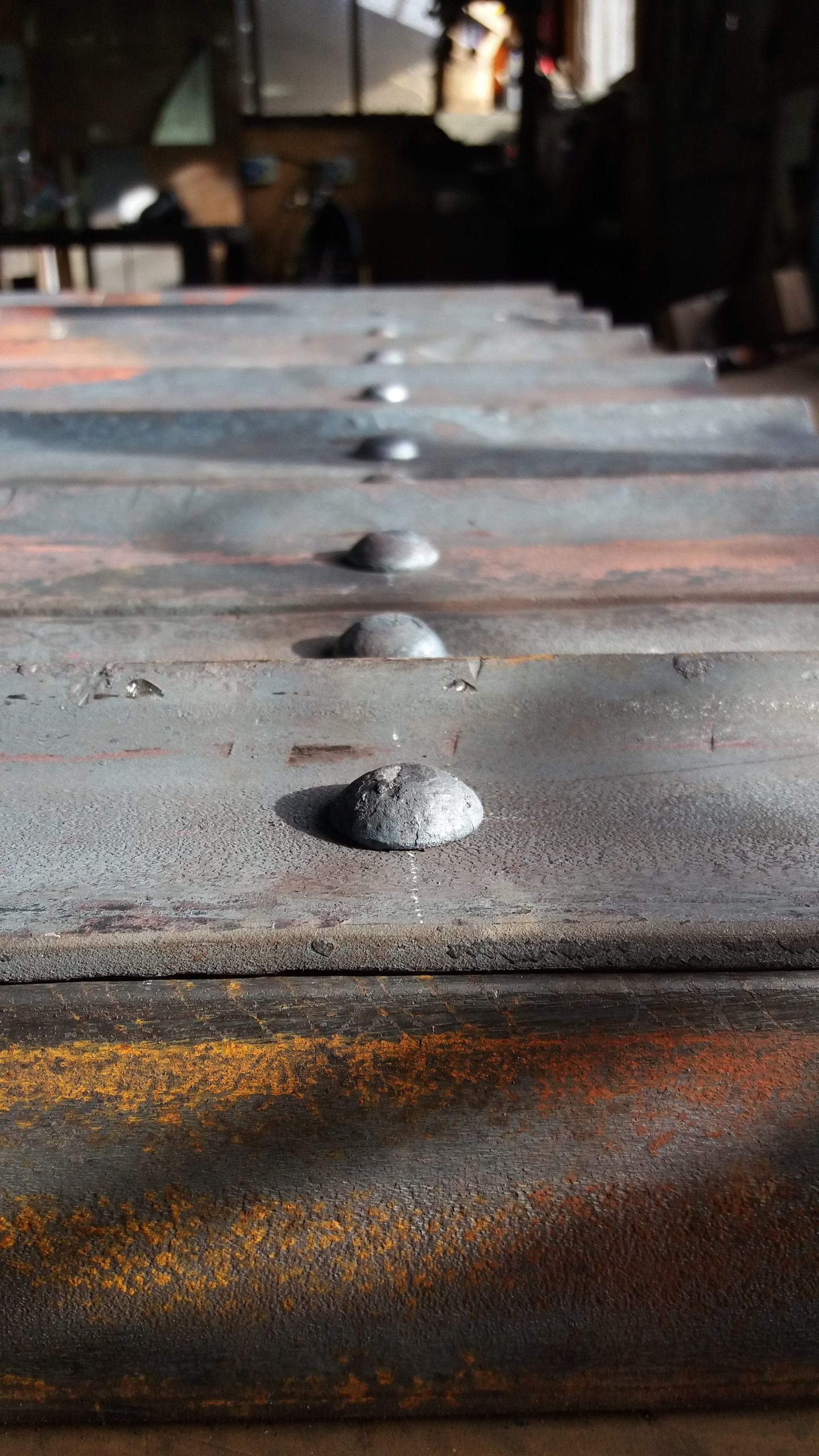 exterior angle iron sculpture workshop